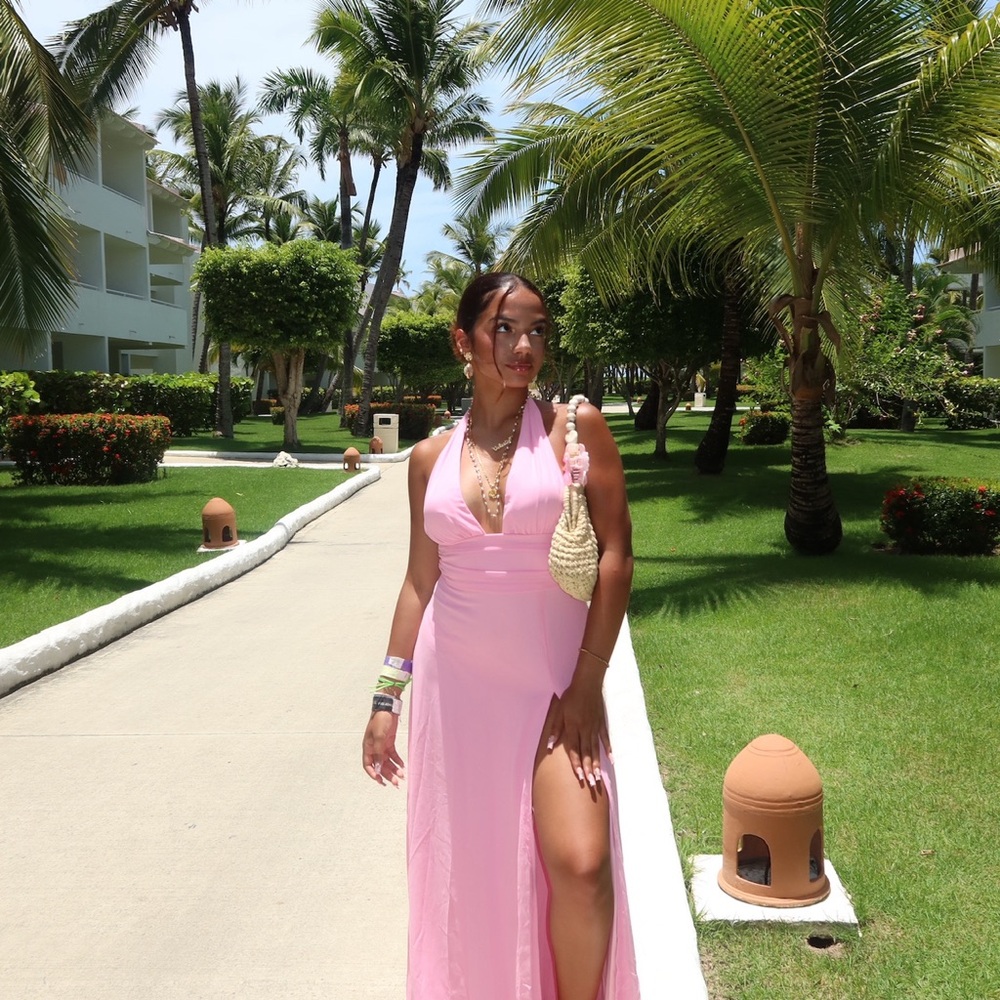 THATSSOFETCH Halter Maxi Dress